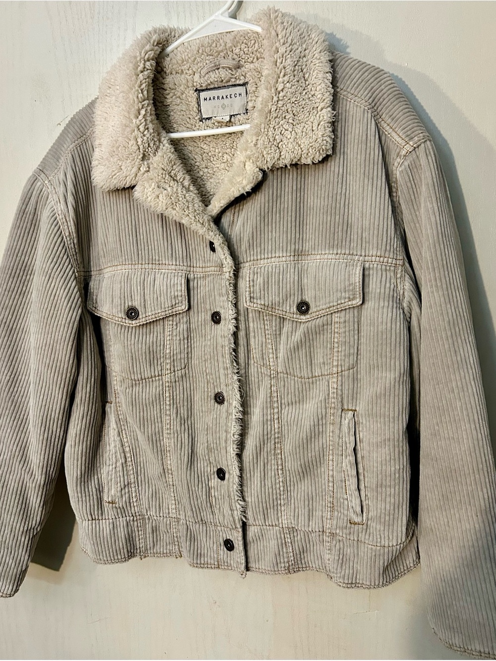 Marrakech Anthropologie Corduroy Sherpa Jacket Size S